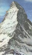 unknow artist Matterhorn subscription lange omojligt that bestiga,trots that the am failing approx 300 metre stores an Mont Among Sweden oil painting artist